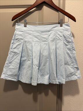 American Eagle baby sky blue cotton pleated tennis mini skirt 4 6